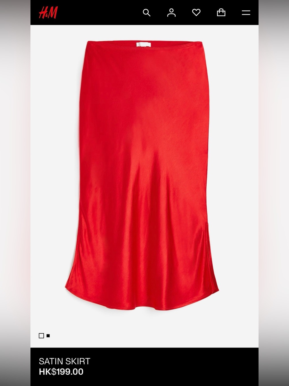H&M SATIN SKIRT